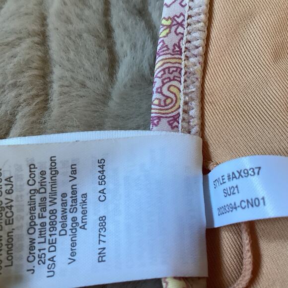 J.Crew Swimwear Matching Set - 6 - Swimsuit + Paddle Shorts, Purple Pink Paisley - Picture 15 of 16